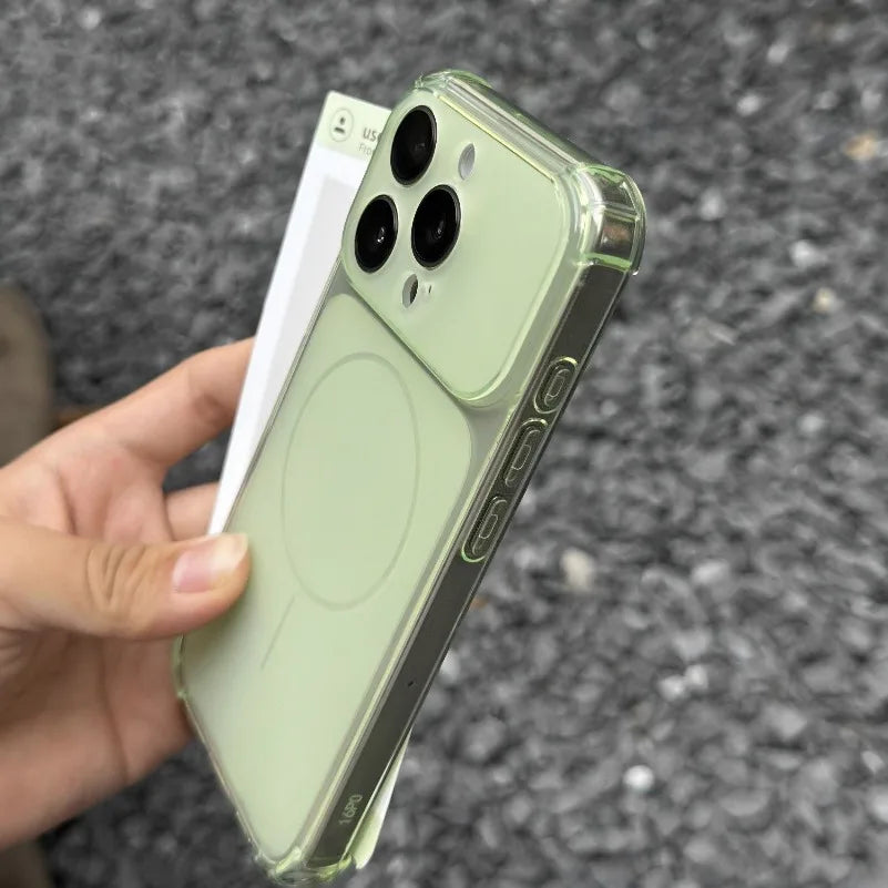 Airbag Anti Knock Phone Case For iPhone Soft Frosted Translucent Turn