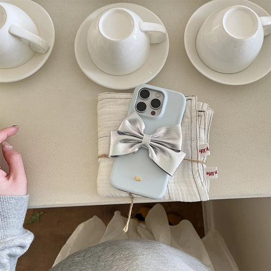 Luxury Silk Texture Skin Feel With Ribbon Phone Case