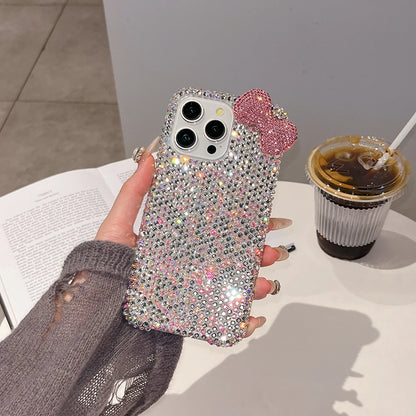 3D Glitter Bowknot Diamond Crystal Phone Case For iPhone Shockproof Bling Cover Case
