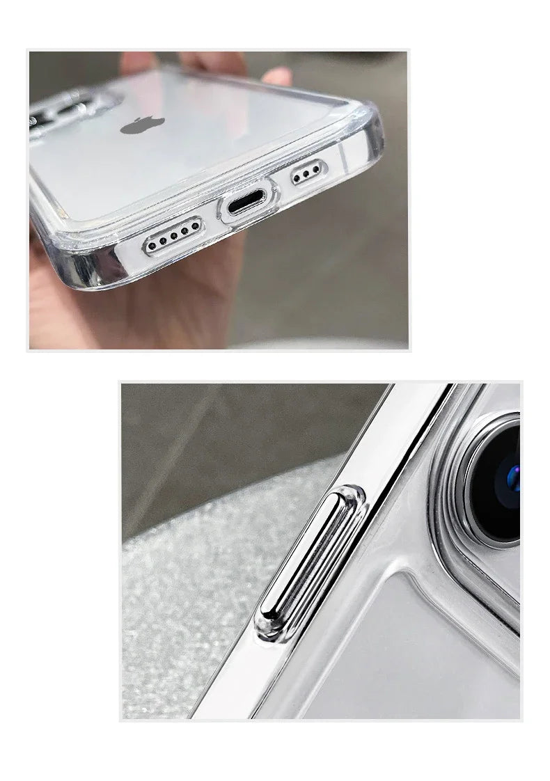 Luxury Silicone Transparent Shockproof Armo Case For iPhone Clear Protection Cover