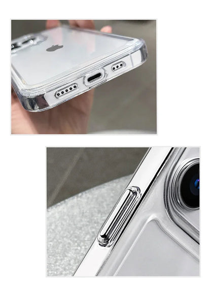 Luxury Silicone Transparent Shockproof Armo Case For iPhone Clear Protection Cover