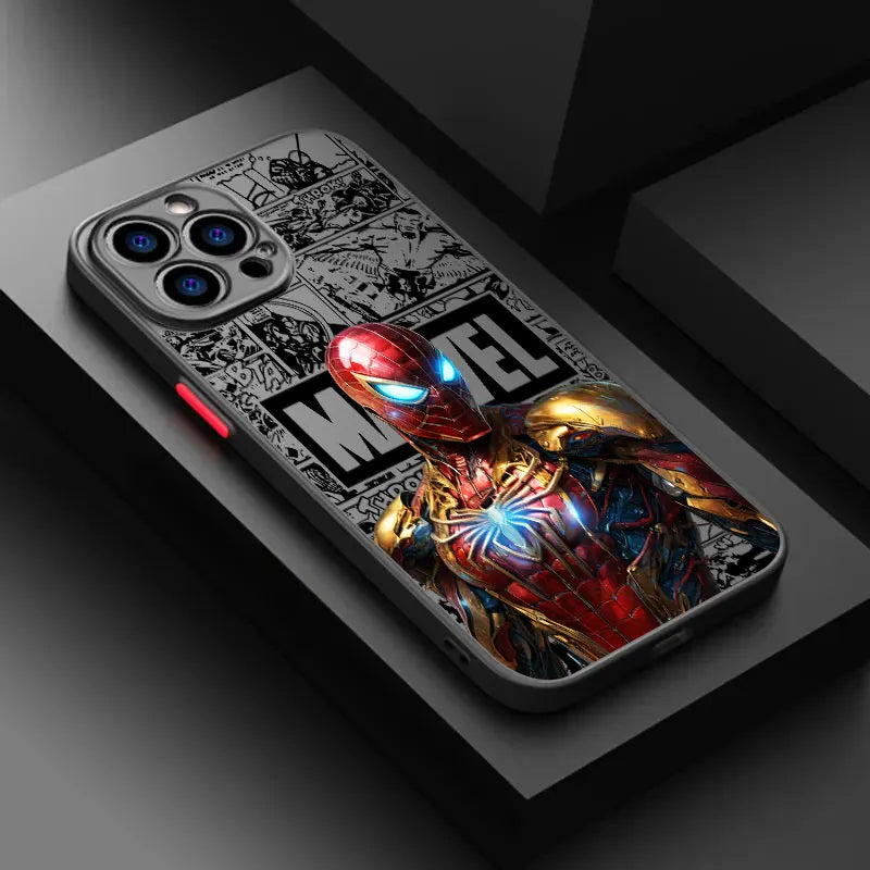 Marvel Spiderman Ironman Comic Phone Case For iPhone