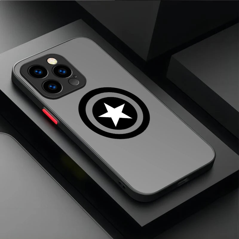 Marvel Cool Batman Spider Man Logo Matte Case For iPhone