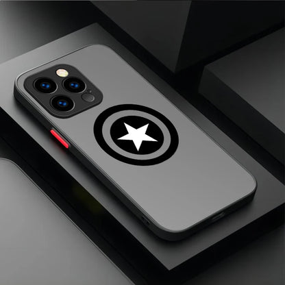 Marvel Cool Batman Spider Man Logo Matte Case For iPhone
