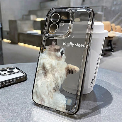 Lovely Cat Soft Phone Case For iPhone
