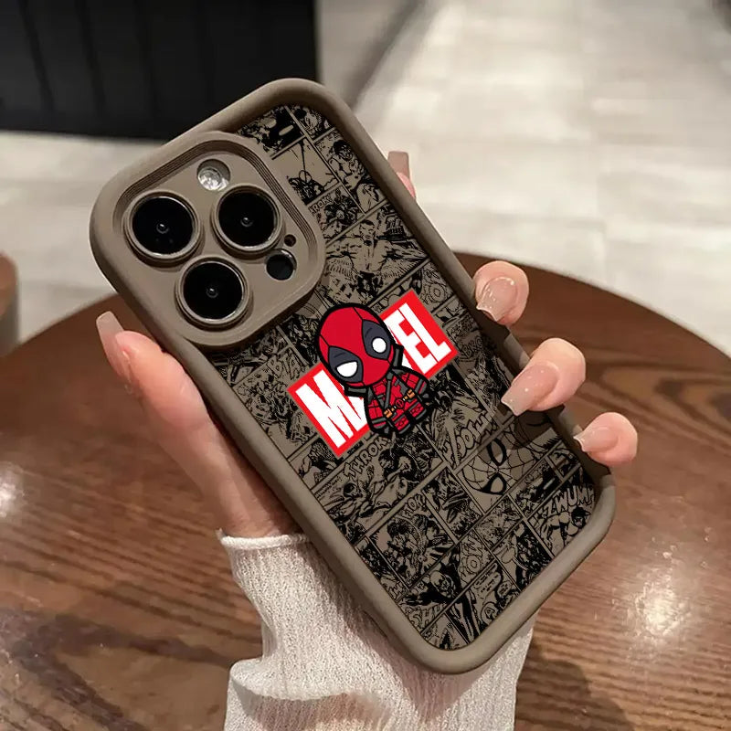 Marvel Ironman Spiderman Deadpool Phone Case For iPhone