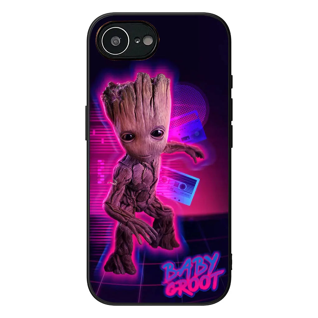 Soft Phone Cover For Apple iPhone Groot Marvels
