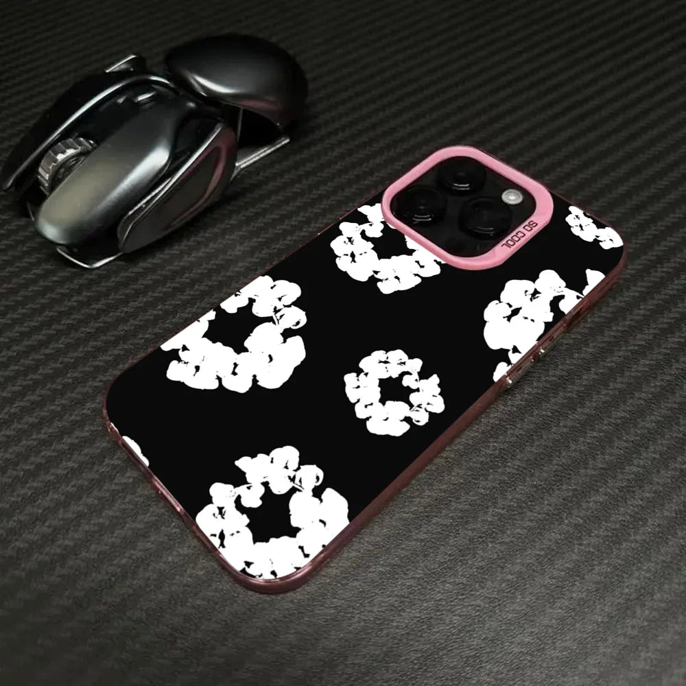 Luxury Denim Tears Phone Case For iPhone Candy Matte Shockproof Back Cover