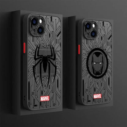 Case For iPhone Back Phone Cover Marvel Spider Man Logo