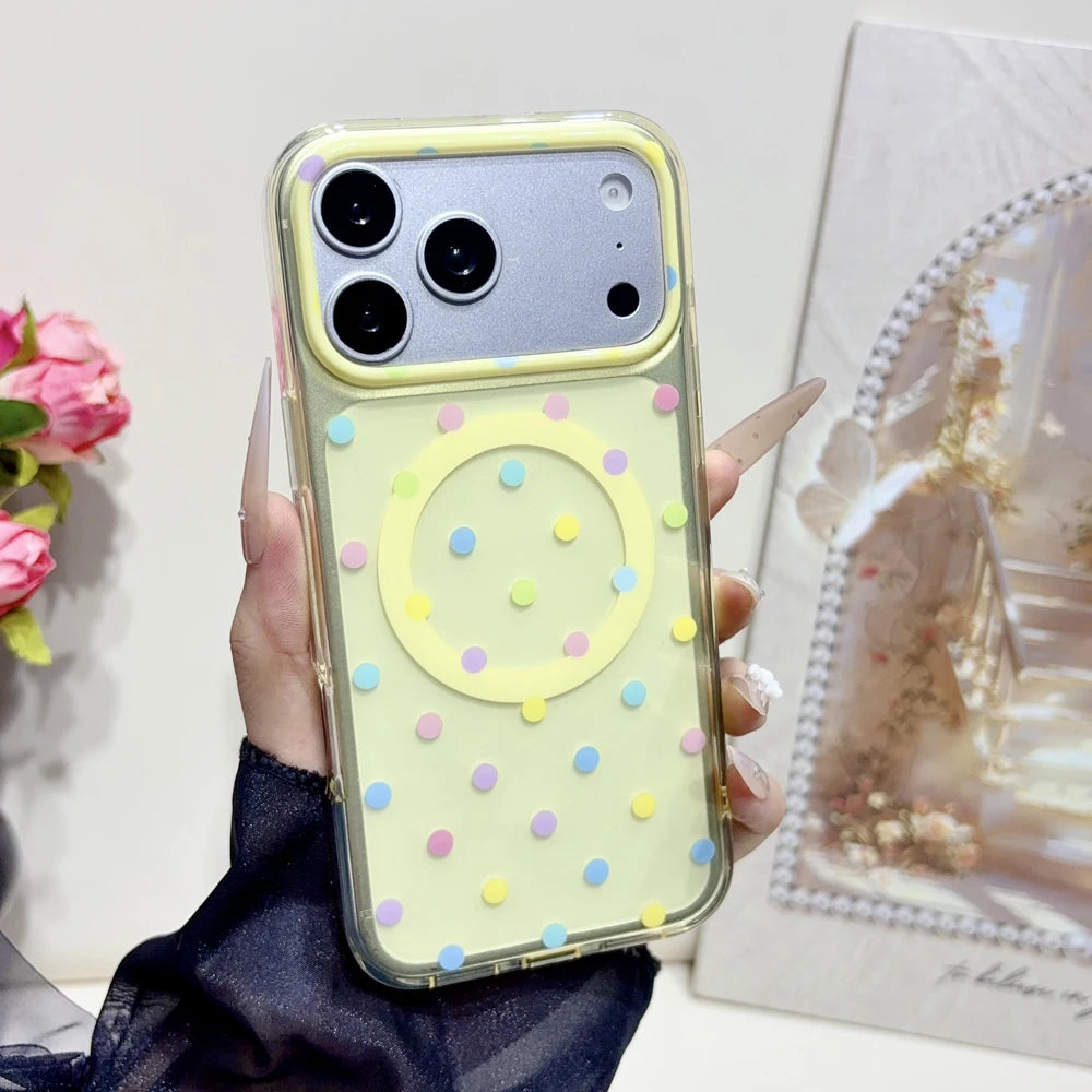 Transparent Wave Point Magnetic Case For iPhone