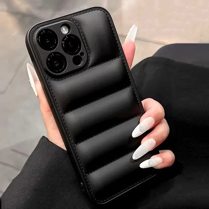 Colorful Down Jacket Pattern Silicon Phone Case