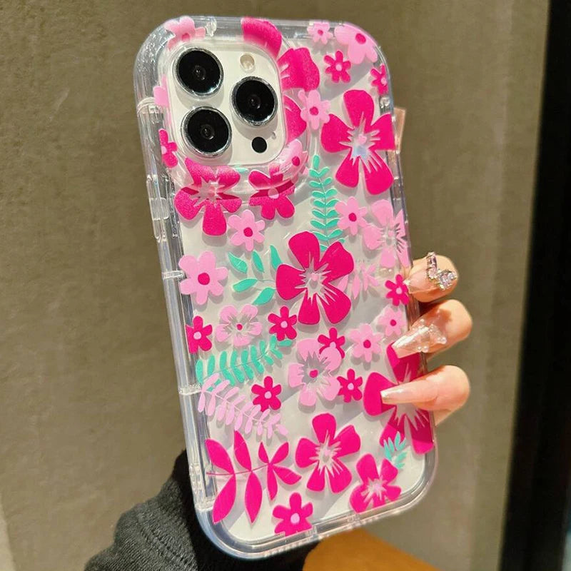 Flower Summer Pink Floral Phone Case For iPhone