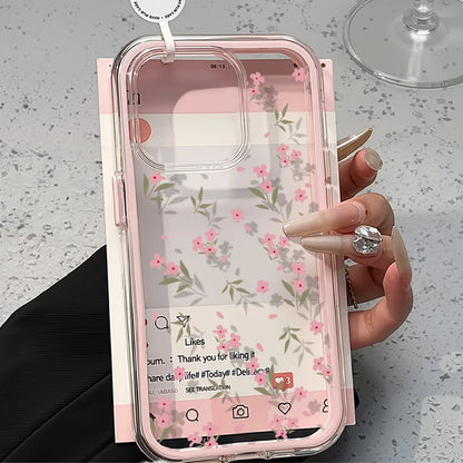 Transparent Flower Phone Case For iPhone