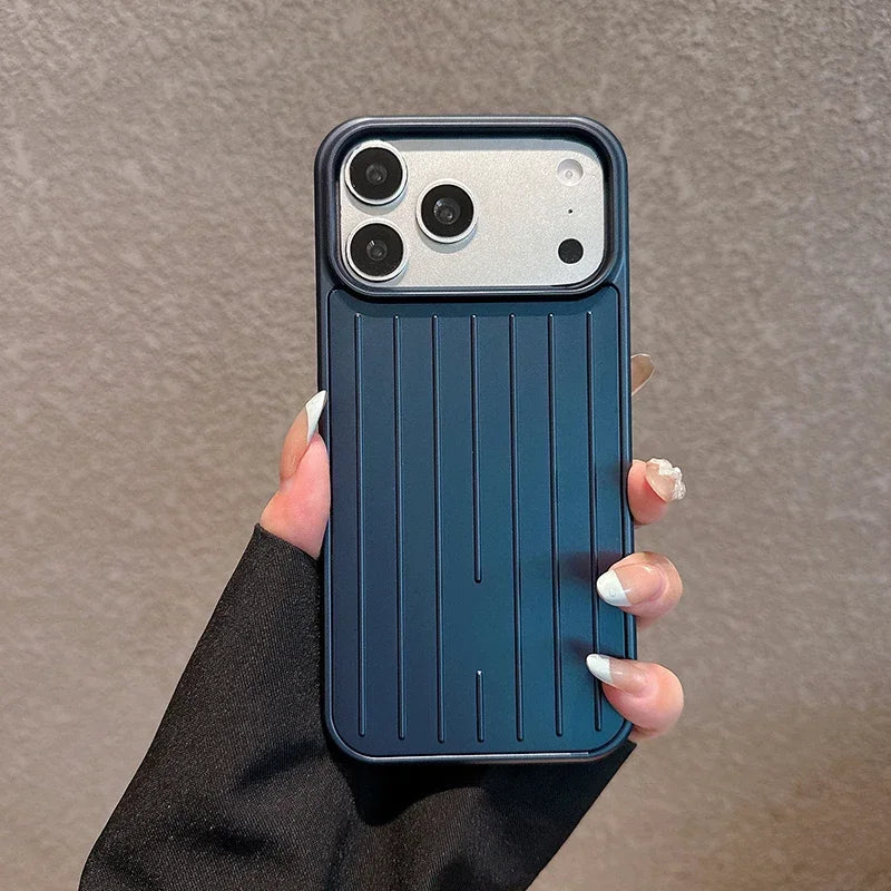 Luxury Striped Luggage Texture Phone Case For iPhone