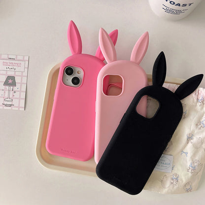 Cute 3D Bunny Rabbit Ear Silicone Phone Case