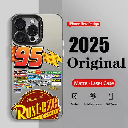 Lightning McQueen 95 Shockproof Matte iPhone Case, Hard Plating Cover