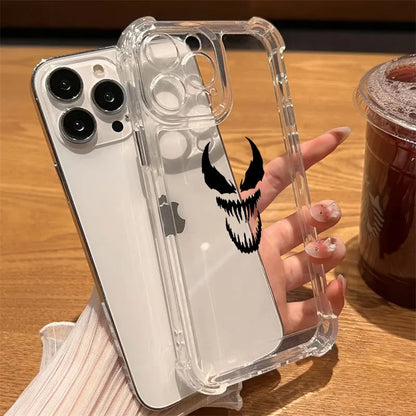 Marvel Spiderman Ironman Clear Case For iPhone