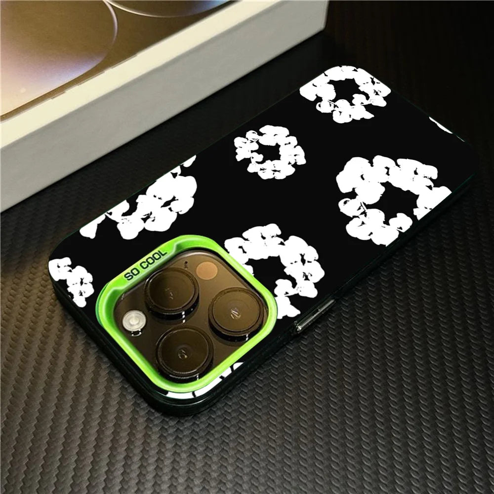Luxury Denim Tears Phone Case For iPhone Candy Matte Shockproof Back Cover