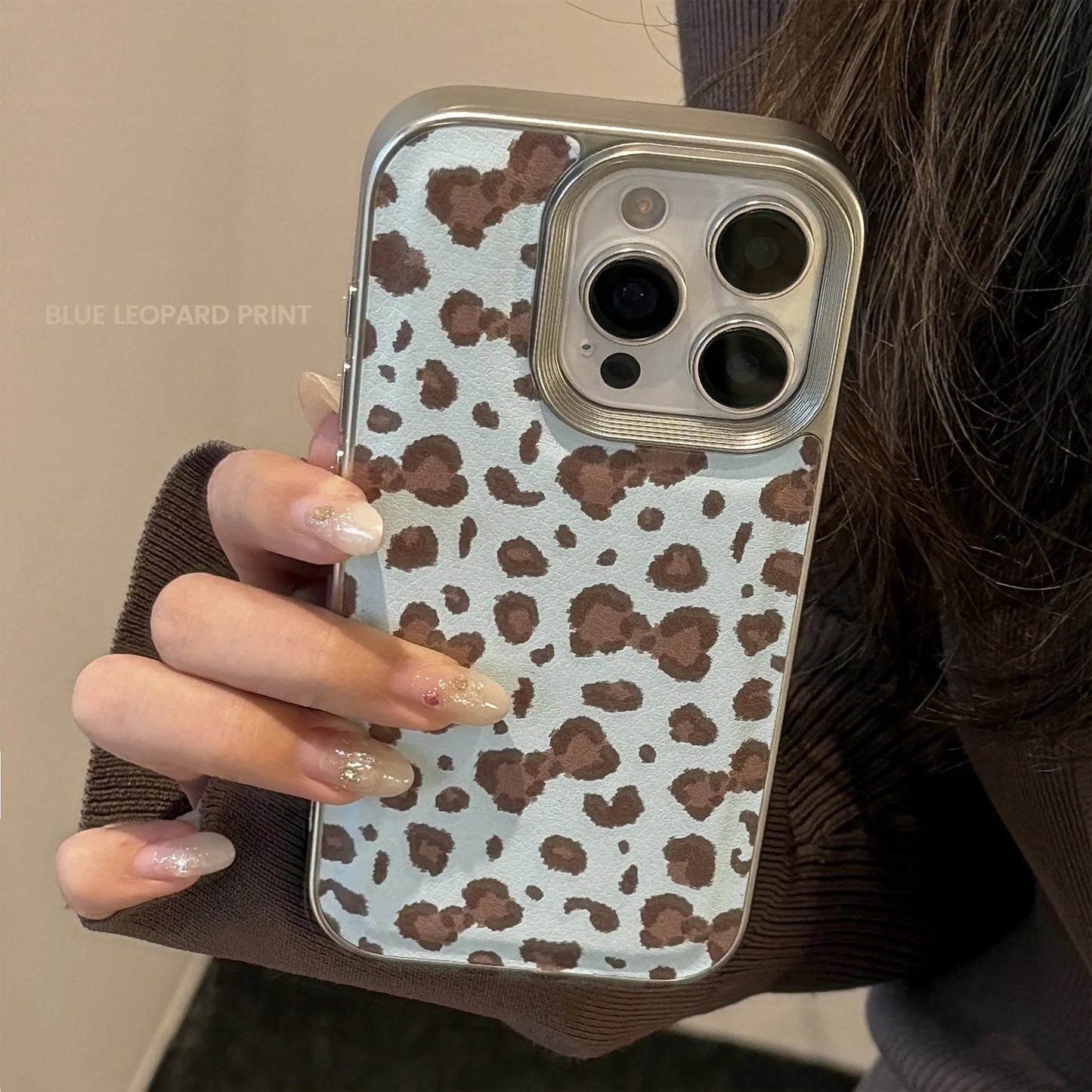 Stylish Bowknot Leopard Print Leather Texture Phone Case For iPhone