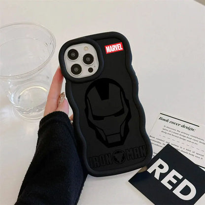Spiderman Ironman Logo Marvel Candy Color Phone Case For iPhone