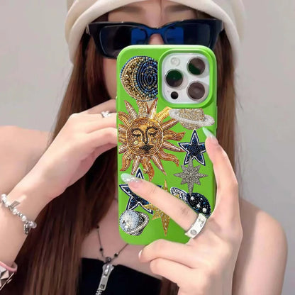 Luxury Lichee Space Mosaic iPhone Case
