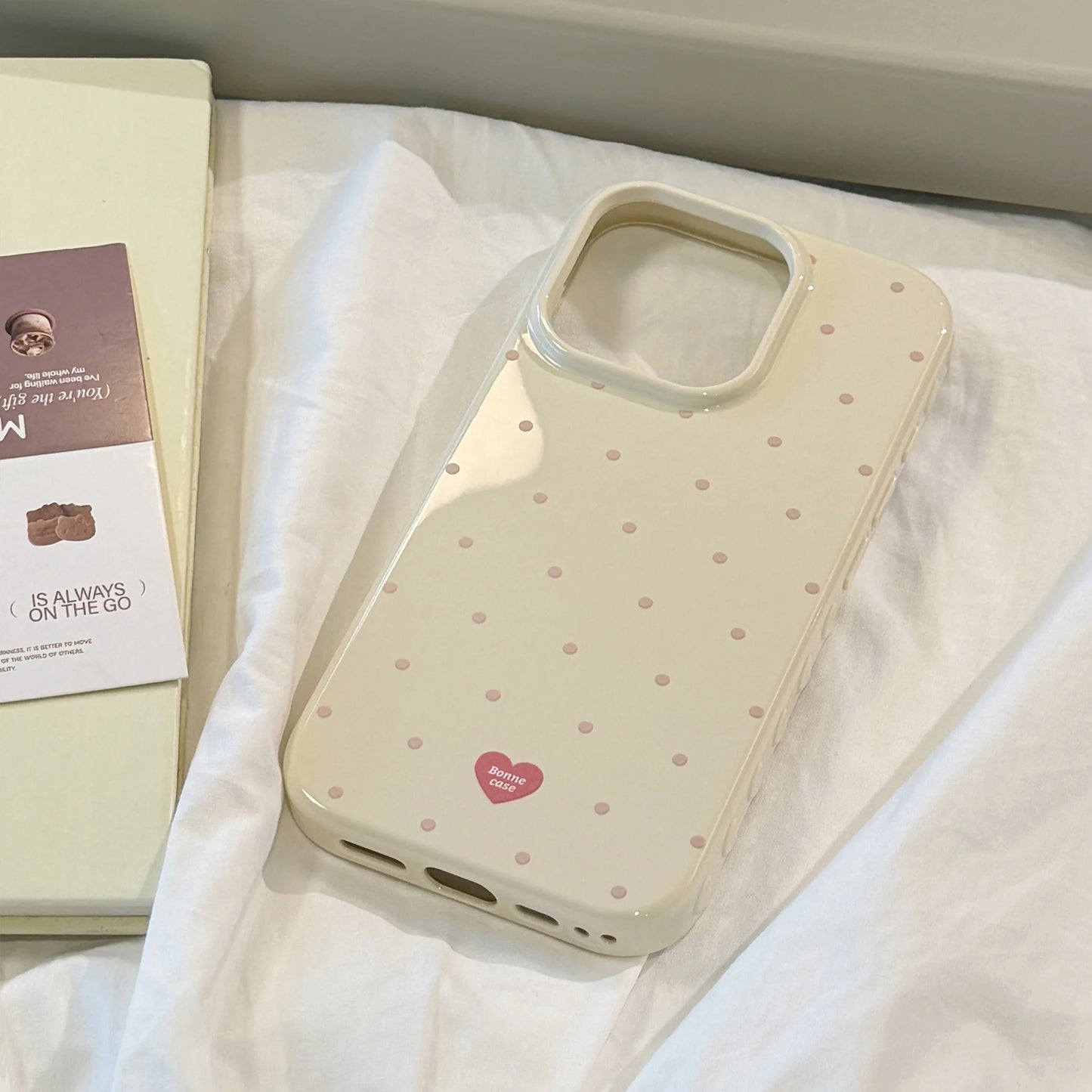 Korean Full Screen Candy Colors Polka Dot Soft Phone Case For iPhone