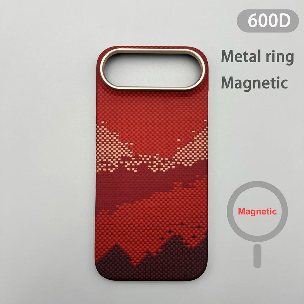For iPhone Air Phone Case Kevlar Aramid Fiber Hard Shell Carbon