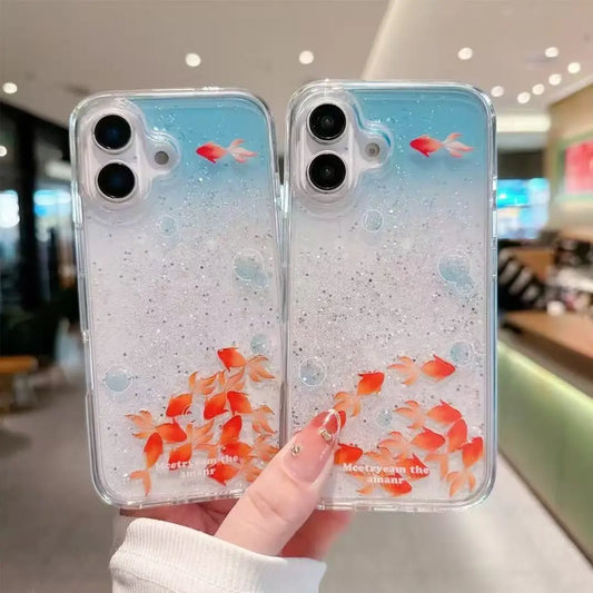 Bubble Goldfish Slice Slider Phone Case