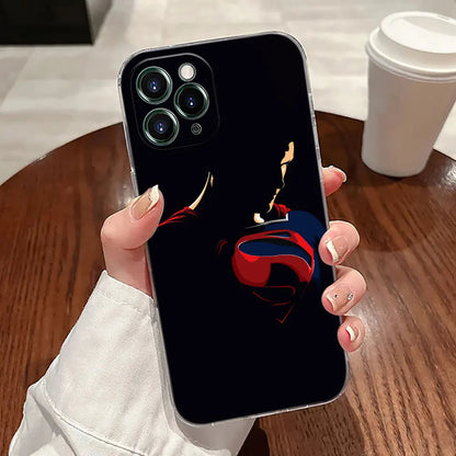 Marvel Supermans Hero Transparent Phone Case For iPhone