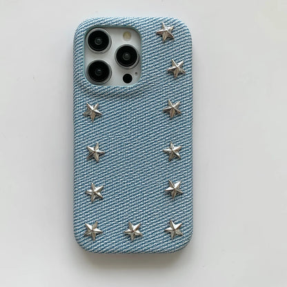 Cowboy Metal Star Leather Shockproof Case For iPhone