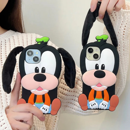 Stereoscopic Dog Cartoon Goofy Long Ears Phone Case