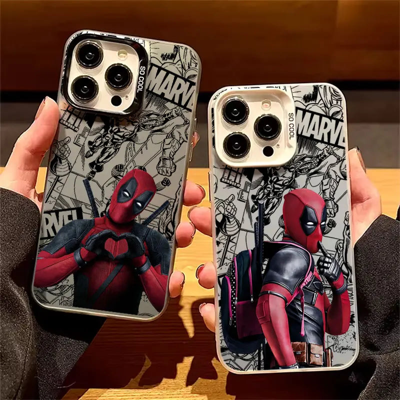 Phone Case For Apple iPhone Funda Cover Marvel Deadpool Funny