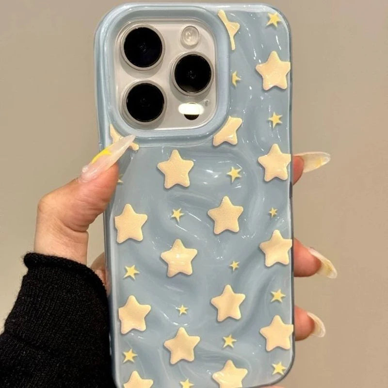 Couple Lovely Stars Case Compatible Phone Case