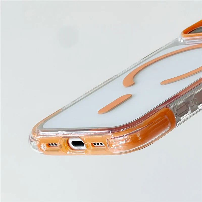 Original Airbag Anti- Drop Clear Magnetic Suction Case For iPhone