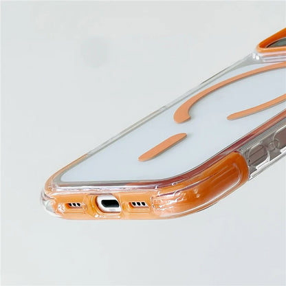 Original Airbag Anti- Drop Clear Magnetic Suction Case For iPhone