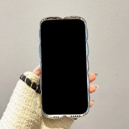 Fashion Plating Silver Rhombus Plaid Pattern Phone Case