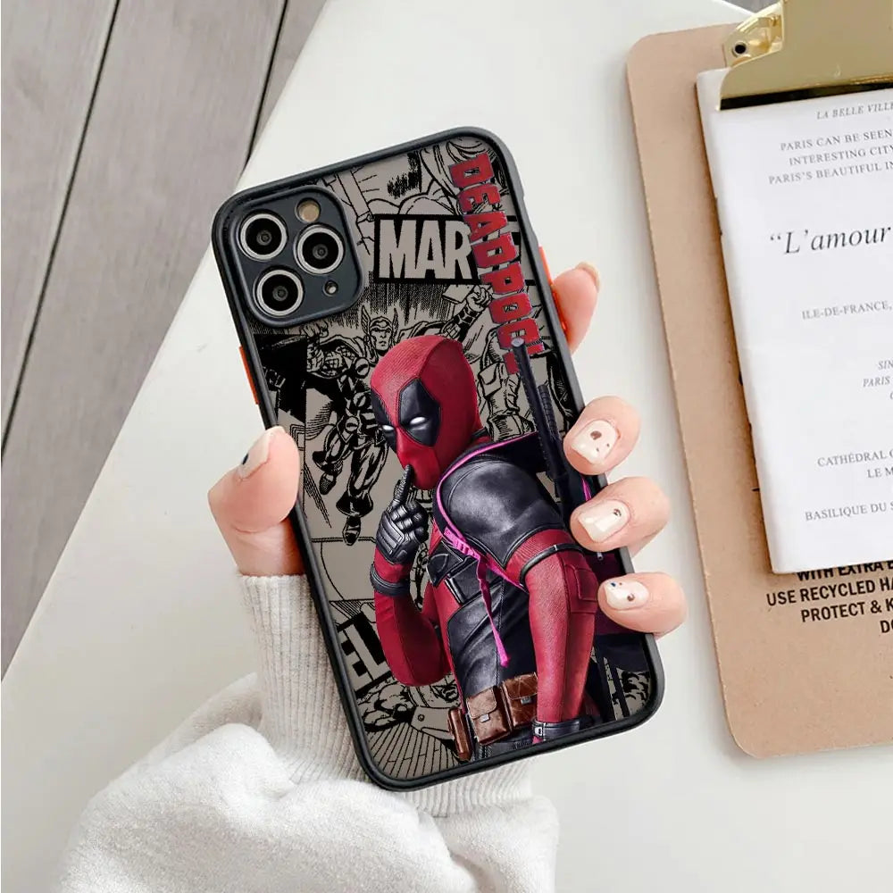 Marvel Comics Deadpool Matte Translucent Case For iPhone