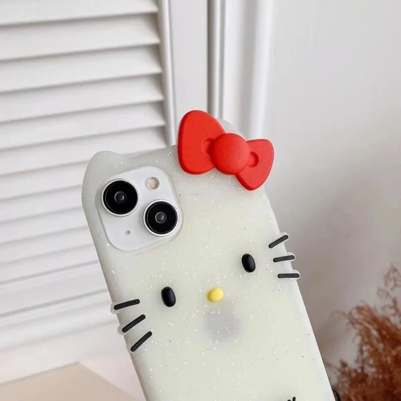 Simple Kitty Cat Silicone Soft Phone Case For iPhone