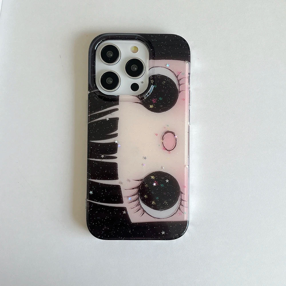 Cartoon Anime Shinning Eyes Cute Phone Case For iPhone