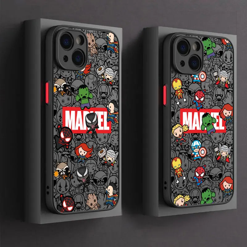 Cartoon Marvel Spider Man Groot Phone Case For iPhone