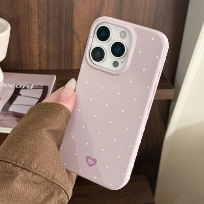 Korean Full Screen Candy Colors Polka Dot Soft Phone Case For iPhone