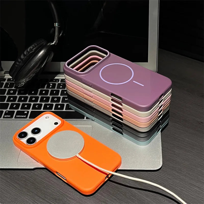 Luxury Solid Colors Magnetic Phone Case For iPhone Air