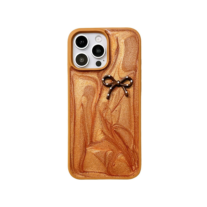 Fashion Polka Dot Bowknot Glitter Phone Case