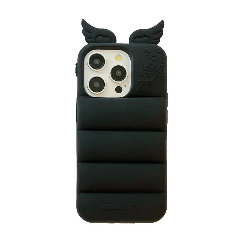 Love Heart Wing Soft Silicone Case for iPhone