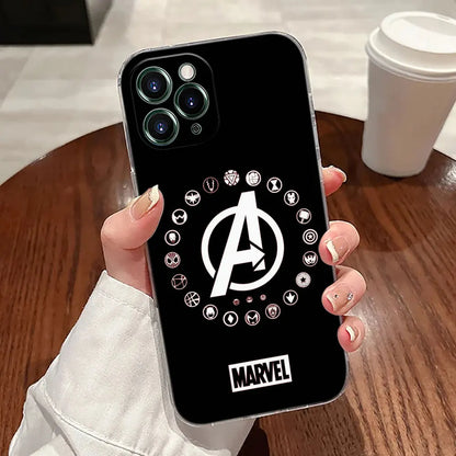 The Avengers Logo Transparent Phone Case For iPhone