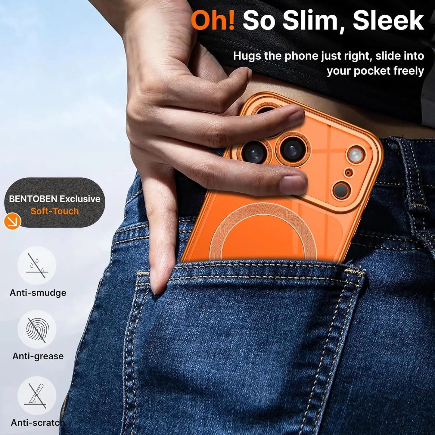 Soft TPU Clear Magnetic Case with Camera Protection For iPhone