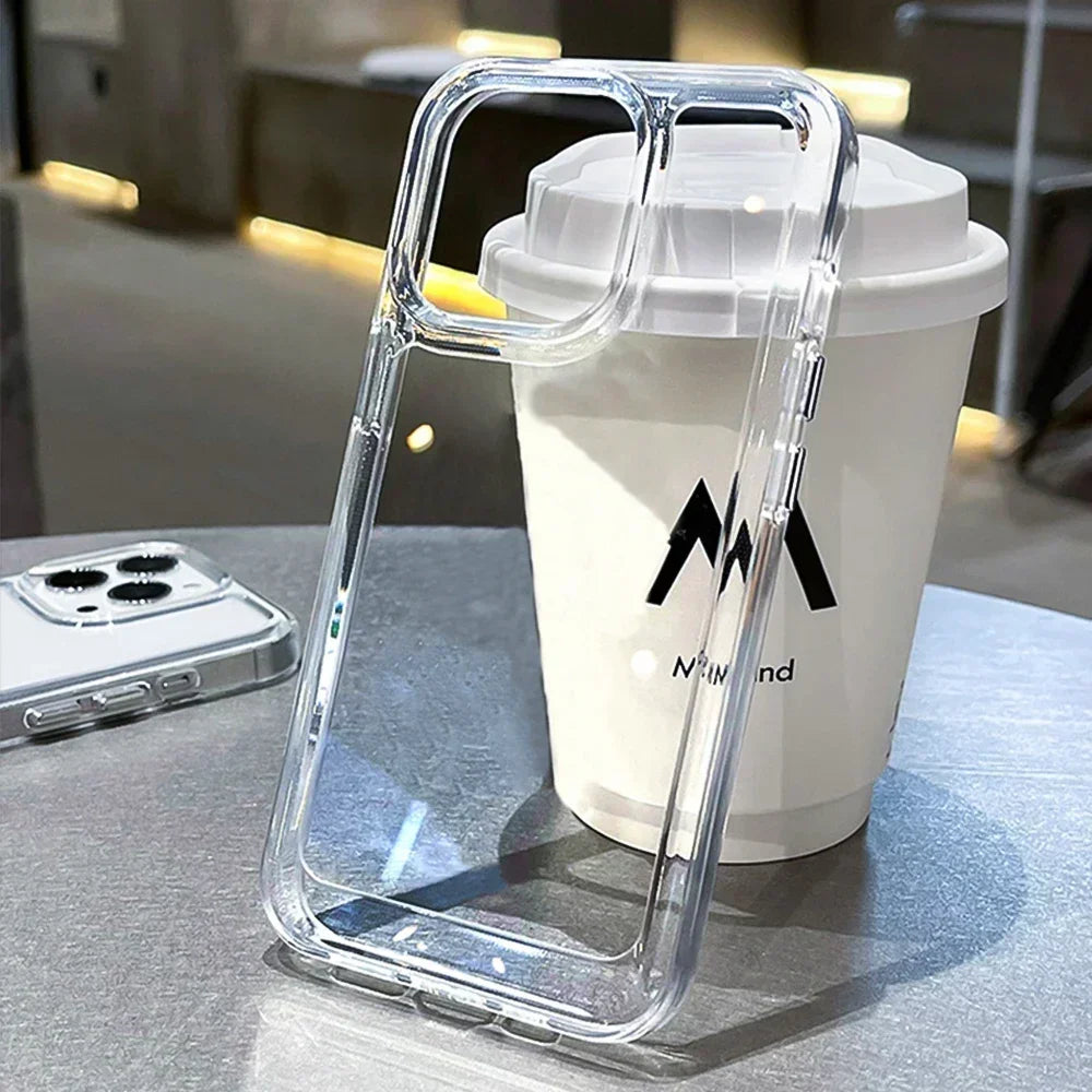 Luxury Silicone Transparent Shockproof Armo Case For iPhone Clear Protection Cover
