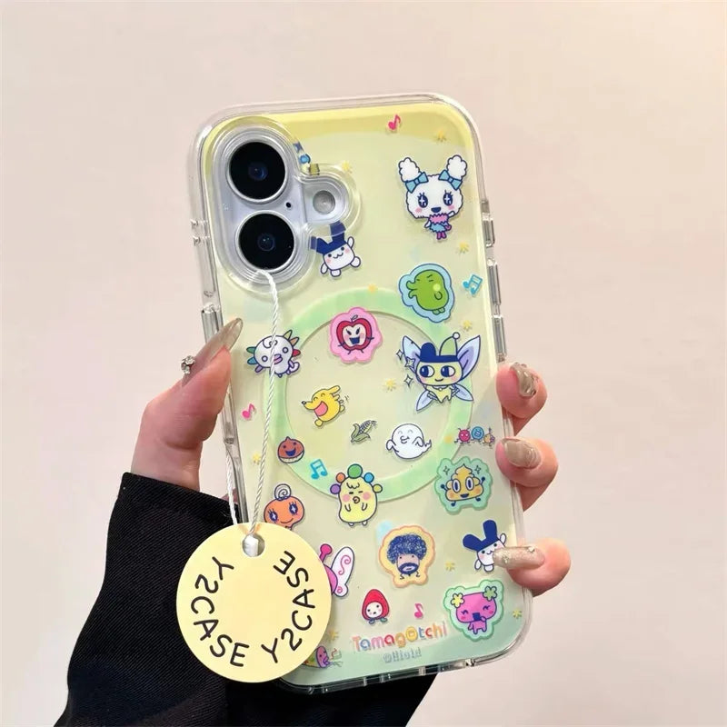Kawaii Funny Cartoon MagSafe Magnetic Stand Phone Case