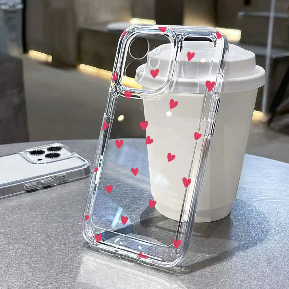 Colorful Love Heart Phone Case For iPhone