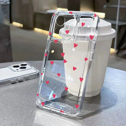 Cute Cartoon Love Heart Phone Case For iPhone